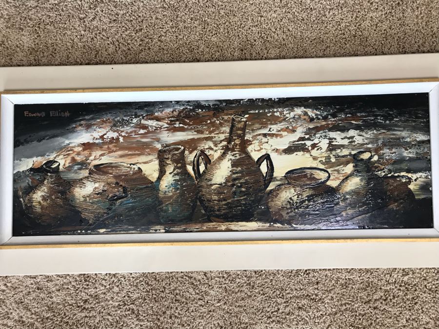 Original Still Life Oil Painting By Edward Elliott From United Kingdom 35' X 15' [Photo 3]