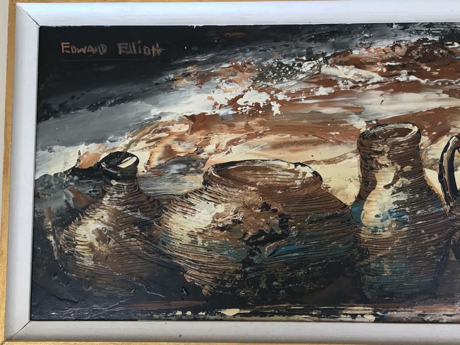 Original Still Life Oil Painting By Edward Elliott From United Kingdom 35' X 15' [Photo 7]