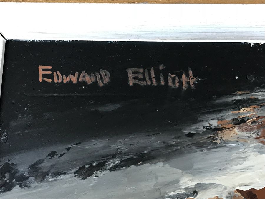 Original Still Life Oil Painting By Edward Elliott From United Kingdom 35' X 15' [Photo 2]