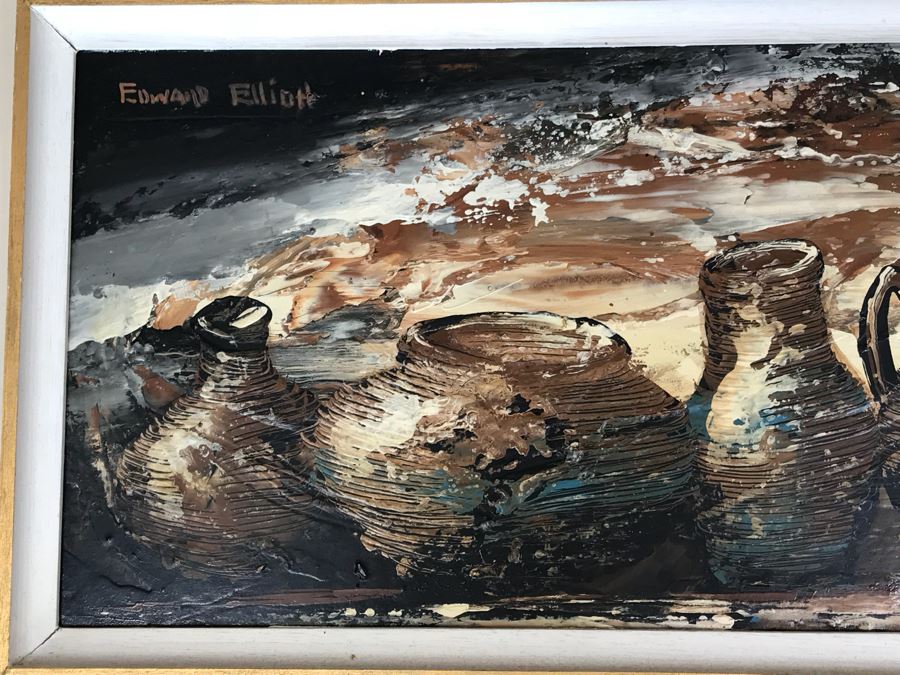 Original Still Life Oil Painting By Edward Elliott From United Kingdom 35' X 15' [Photo 6]