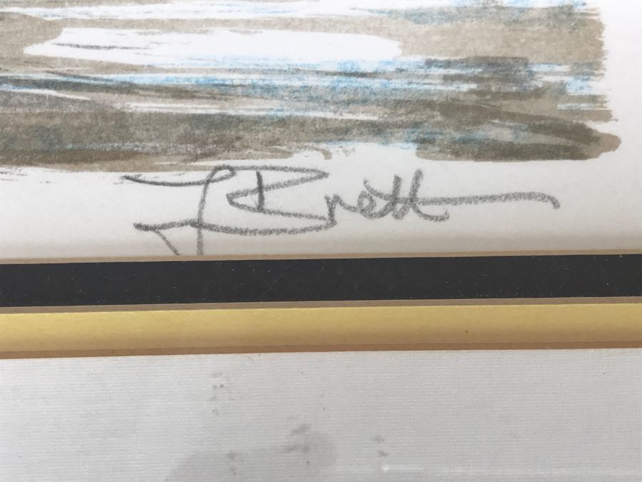 Pencil Signed Artist Proof Lithograph Titled 'Sunset' By L. Brett 31' X 27' [Photo 8]