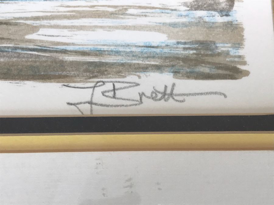 Pencil Signed Artist Proof Lithograph Titled 'Sunset' By L. Brett 31' X 27' [Photo 9]
