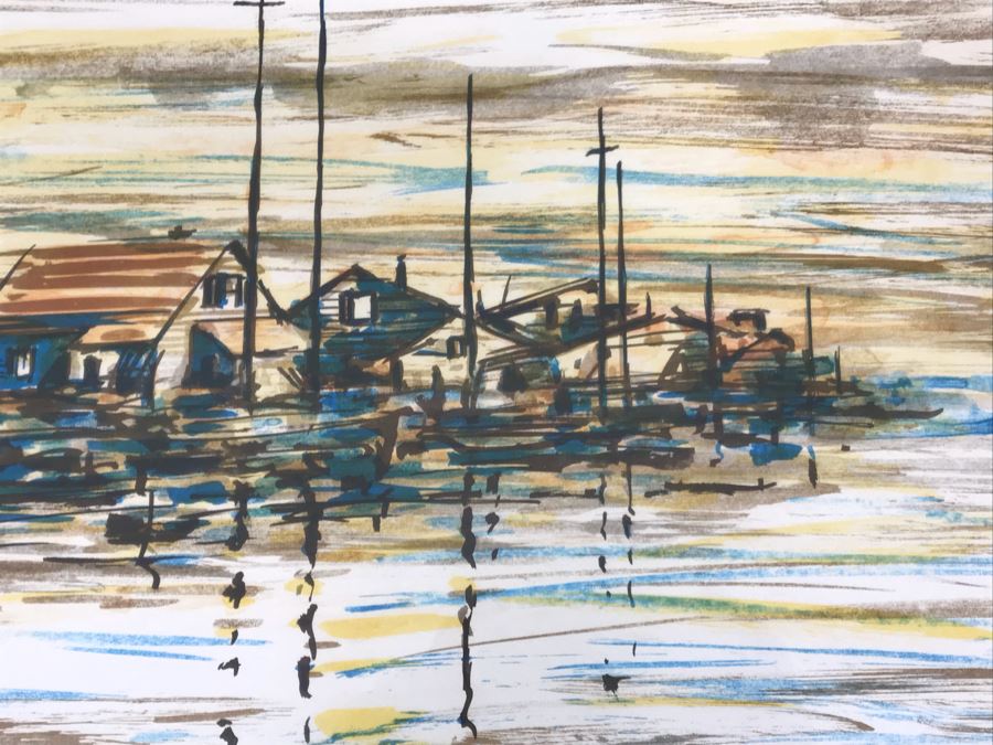 Pencil Signed Artist Proof Lithograph Titled 'Sunset' By L. Brett 31' X 27' [Photo 7]