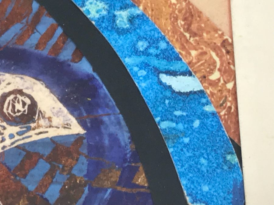 Signed Original Mixed Media Artwork (Info On Back) 14.5' X 12' [Photo 20]