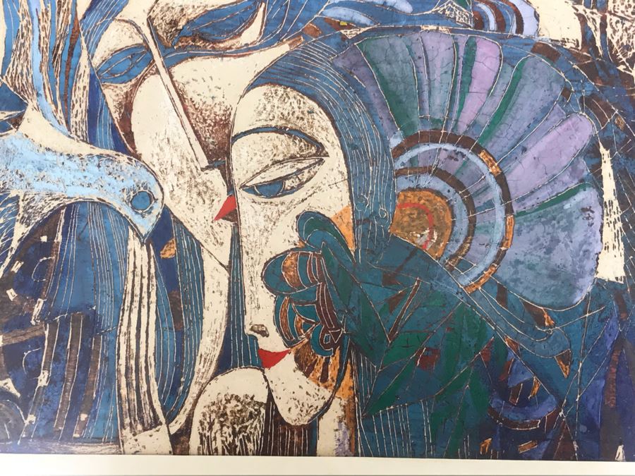 Signed Original Mixed Media Artwork (Info On Back) 14.5' X 12' [Photo 7]