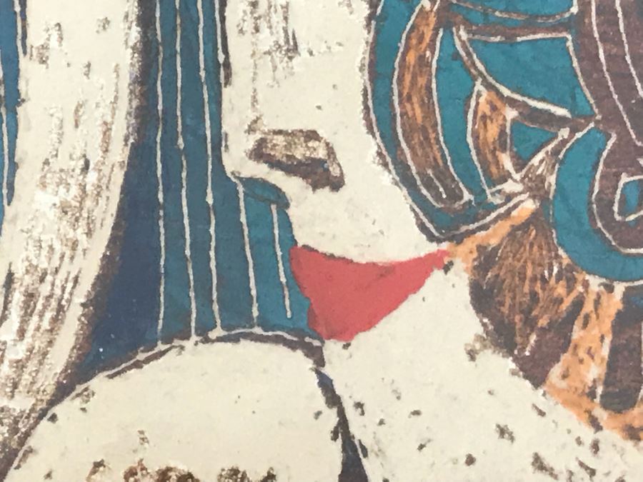 Signed Original Mixed Media Artwork (Info On Back) 14.5' X 12' [Photo 13]