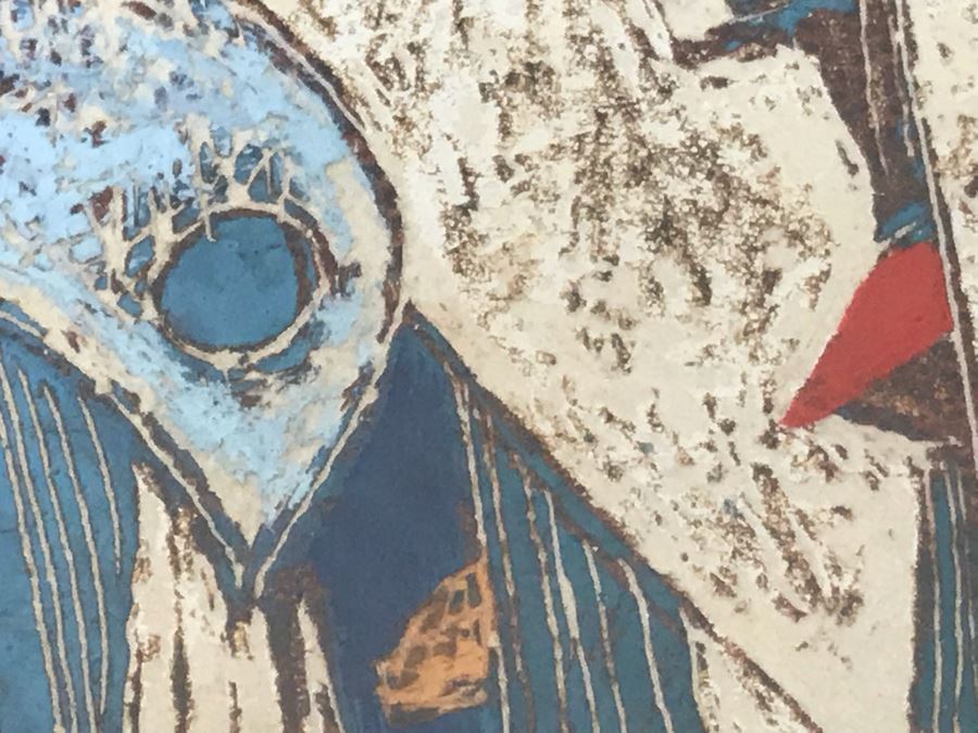 Signed Original Mixed Media Artwork (Info On Back) 14.5' X 12' [Photo 15]