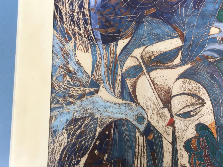 Signed Original Mixed Media Artwork (Info On Back) 14.5' X 12' [Photo 6]