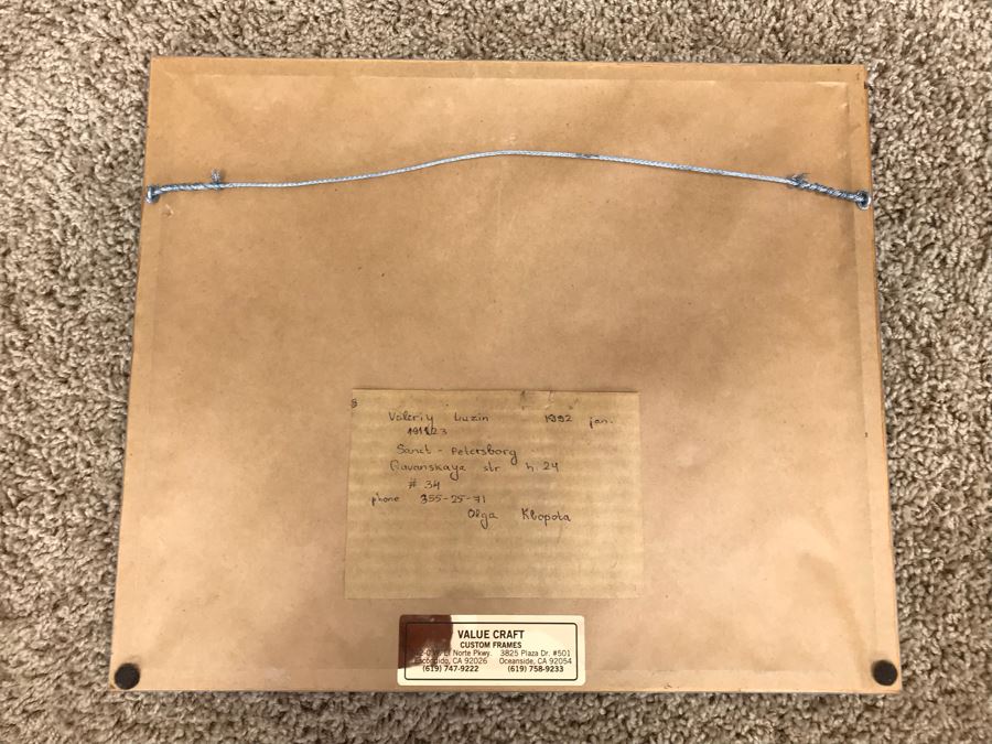 Signed Original Mixed Media Artwork (Info On Back) 14.5' X 12' [Photo 12]