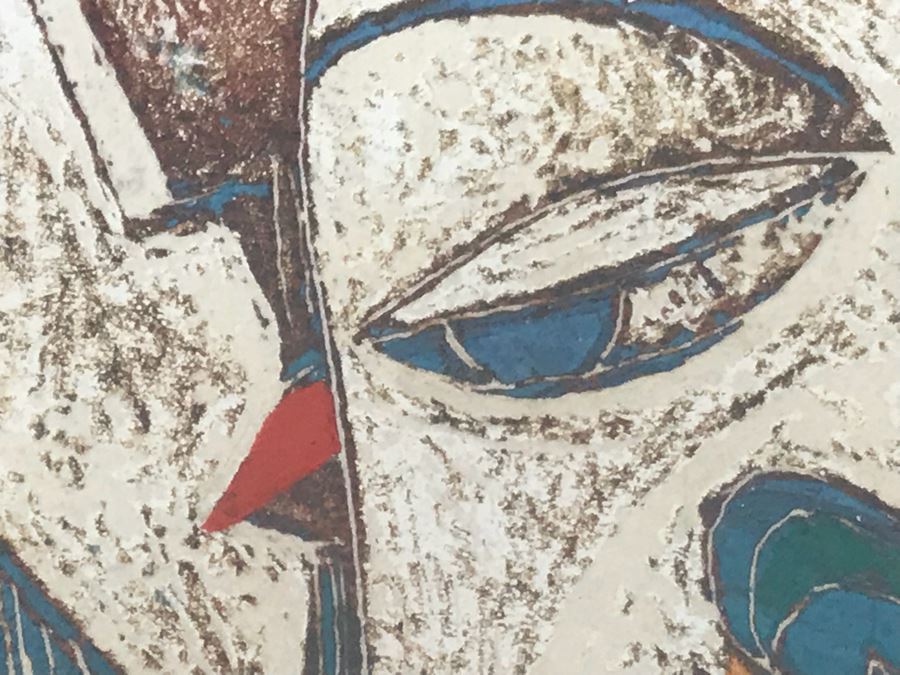 Signed Original Mixed Media Artwork (Info On Back) 14.5' X 12' [Photo 14]