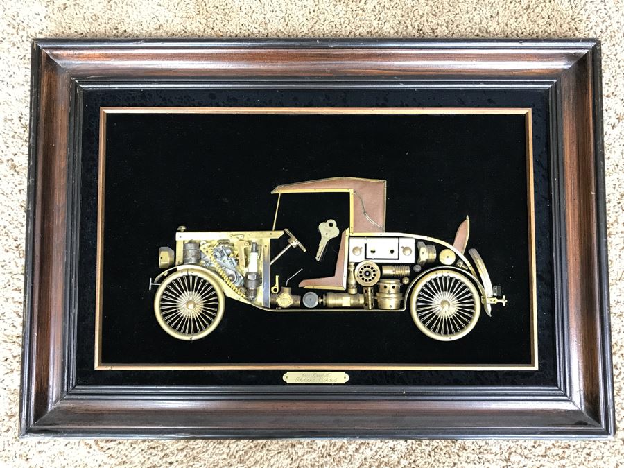 Original Car Art From Various Parts '1929 Model A' Ford By Philippe Michaud 26.5' X 18.5' [Photo 2]