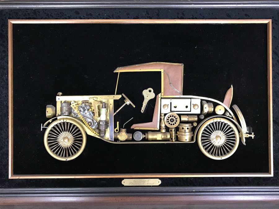 Original Car Art From Various Parts '1929 Model A' Ford By Philippe Michaud 26.5' X 18.5'