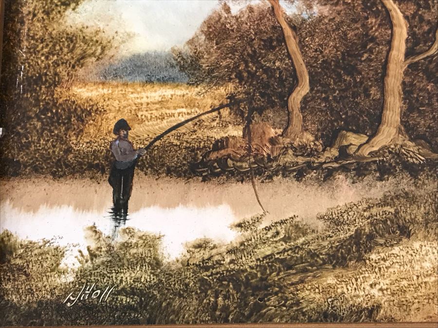 Collection Of (6) Original Robert J. Hall Miniature Landscape Paintings [Photo 29]