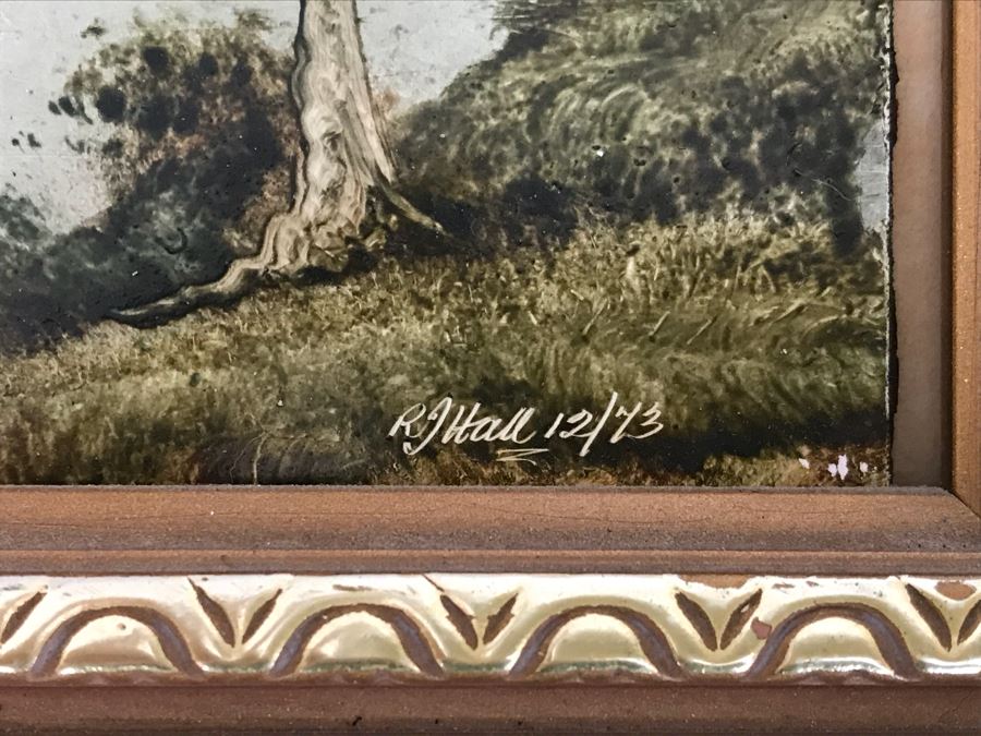 Collection Of (6) Original Robert J. Hall Miniature Landscape Paintings [Photo 13]