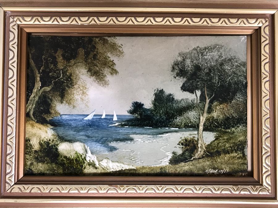 Collection Of (6) Original Robert J. Hall Miniature Landscape Paintings [Photo 10]