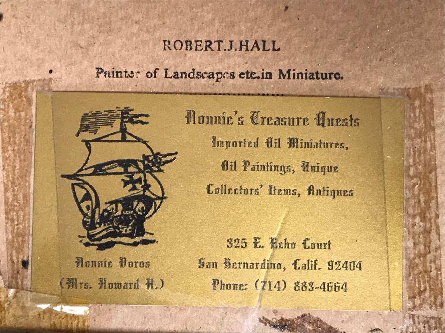 Collection Of (6) Original Robert J. Hall Miniature Landscape Paintings [Photo 32]