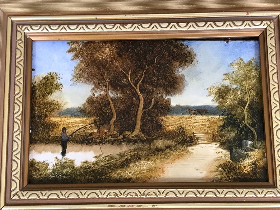 Collection Of (6) Original Robert J. Hall Miniature Landscape Paintings [Photo 24]