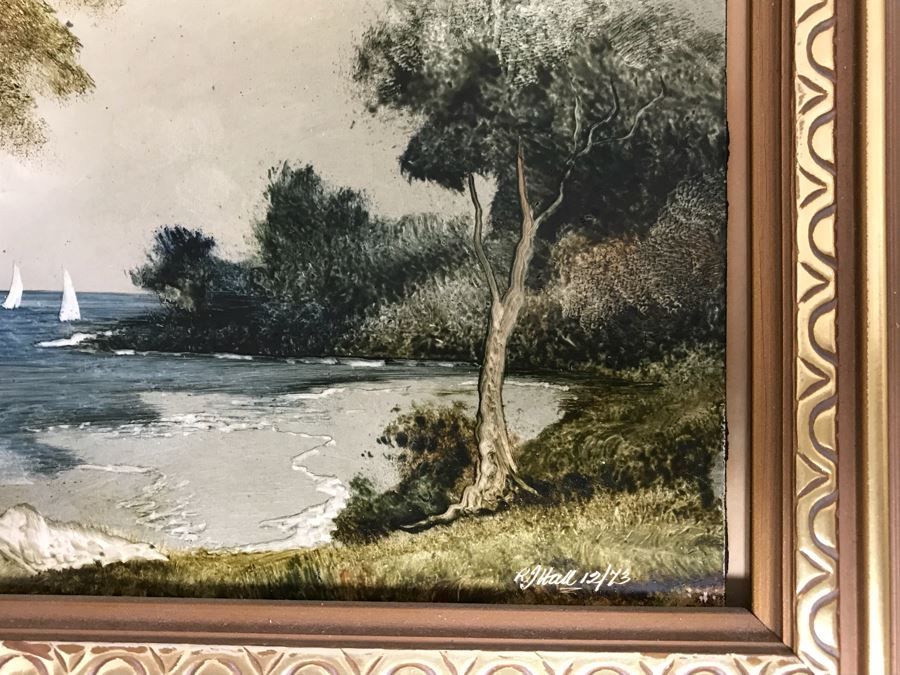 Collection Of (6) Original Robert J. Hall Miniature Landscape Paintings [Photo 12]