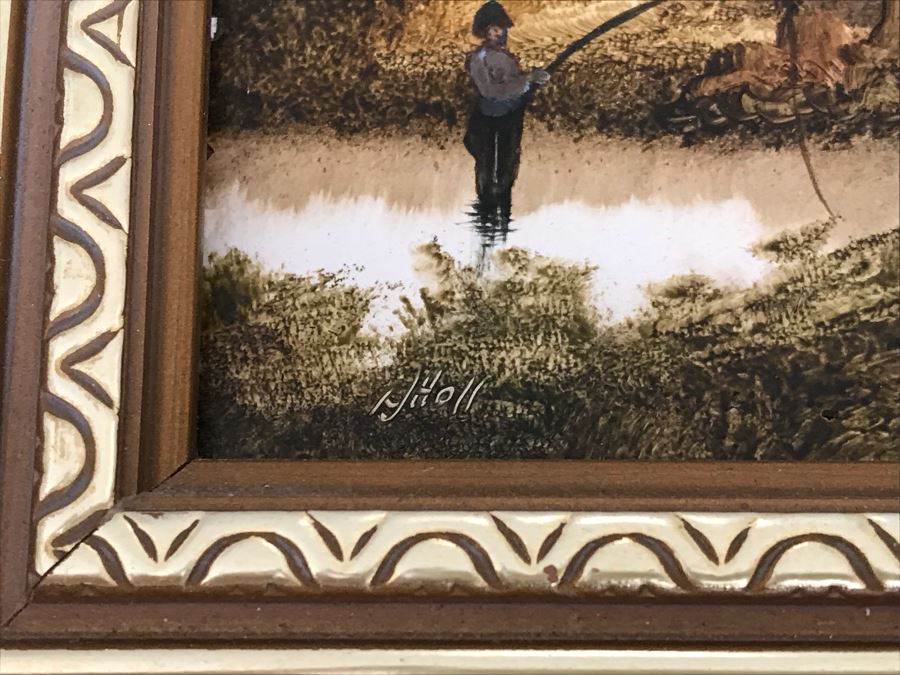 Collection Of (6) Original Robert J. Hall Miniature Landscape Paintings [Photo 30]