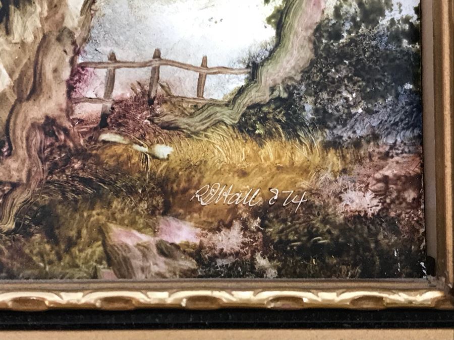 Collection Of (6) Original Robert J. Hall Miniature Landscape Paintings [Photo 5]