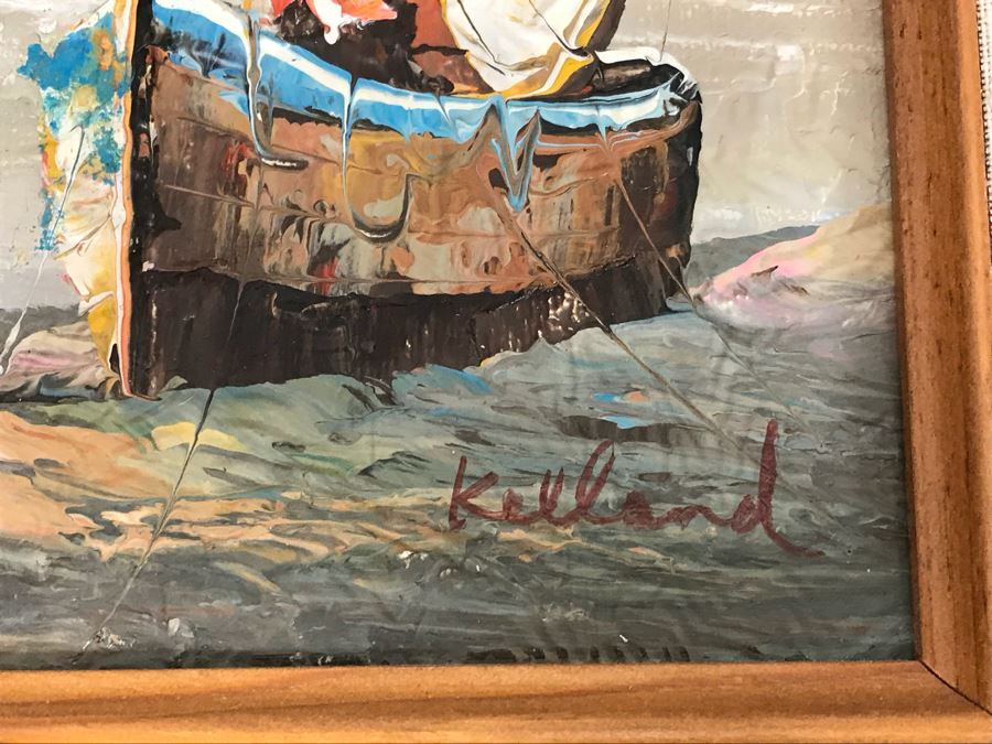 Original Nautical Oil Painting By Kelland 15' X 12' [Photo 6]