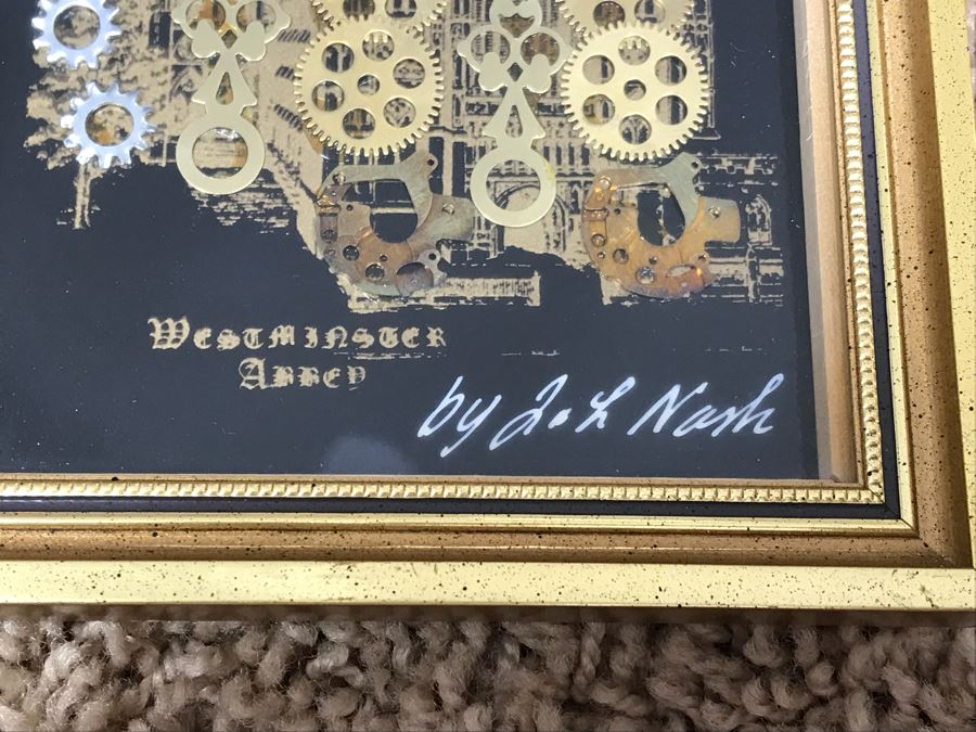 Collection Of (4) Original Watch Part Artwork By J. L. Nash (John Nash) Piccadilly Circus, Tower Bridge, Westminster Abbey And Cutty Sark [Photo 4]