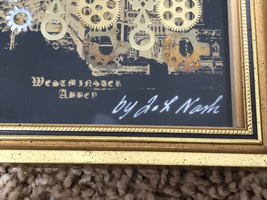 Collection Of (4) Original Watch Part Artwork By J. L. Nash (John Nash) Piccadilly Circus, Tower Bridge, Westminster Abbey And Cutty Sark [Photo 3]