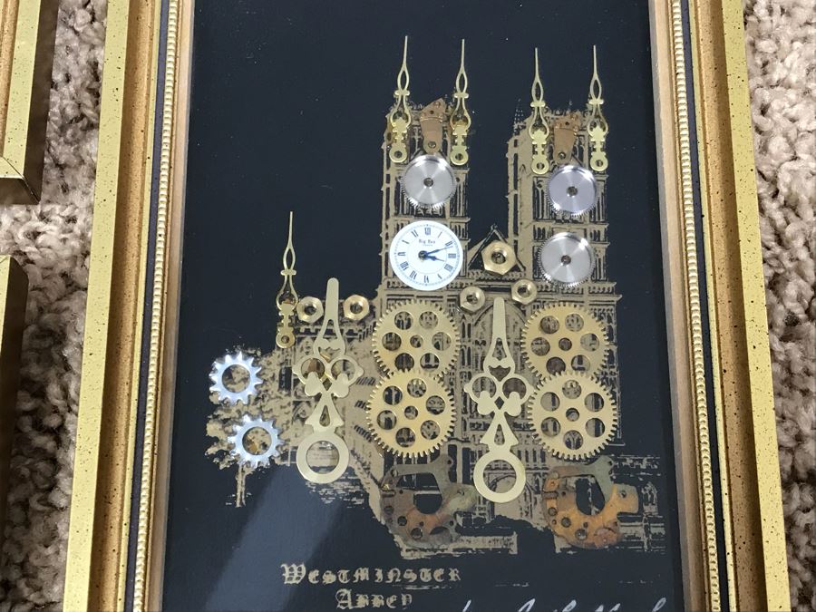 Collection Of (4) Original Watch Part Artwork By J. L. Nash (John Nash) Piccadilly Circus, Tower Bridge, Westminster Abbey And Cutty Sark [Photo 5]