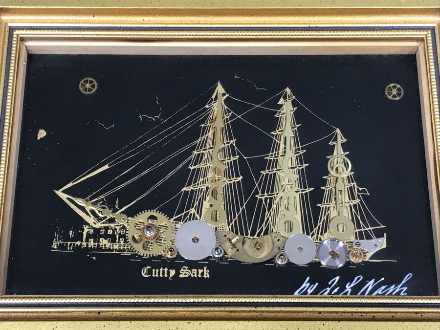 Collection Of (4) Original Watch Part Artwork By J. L. Nash (John Nash) Piccadilly Circus, Tower Bridge, Westminster Abbey And Cutty Sark [Photo 9]