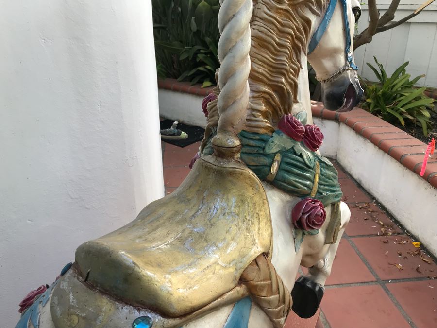 Full Size Resin Painted Carousel Horse With Stand By YAB [Photo 10]