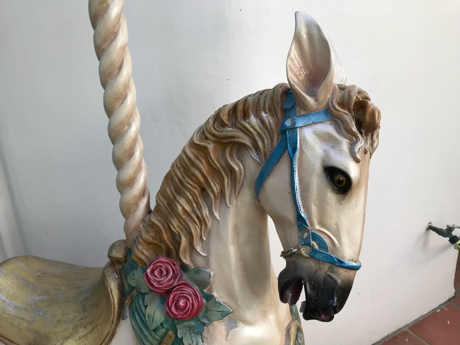 Full Size Resin Painted Carousel Horse With Stand By YAB [Photo 5]