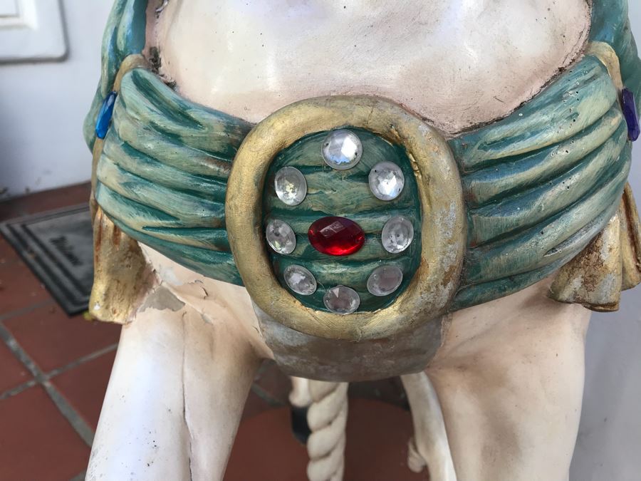 Full Size Resin Painted Carousel Horse With Stand By YAB [Photo 6]