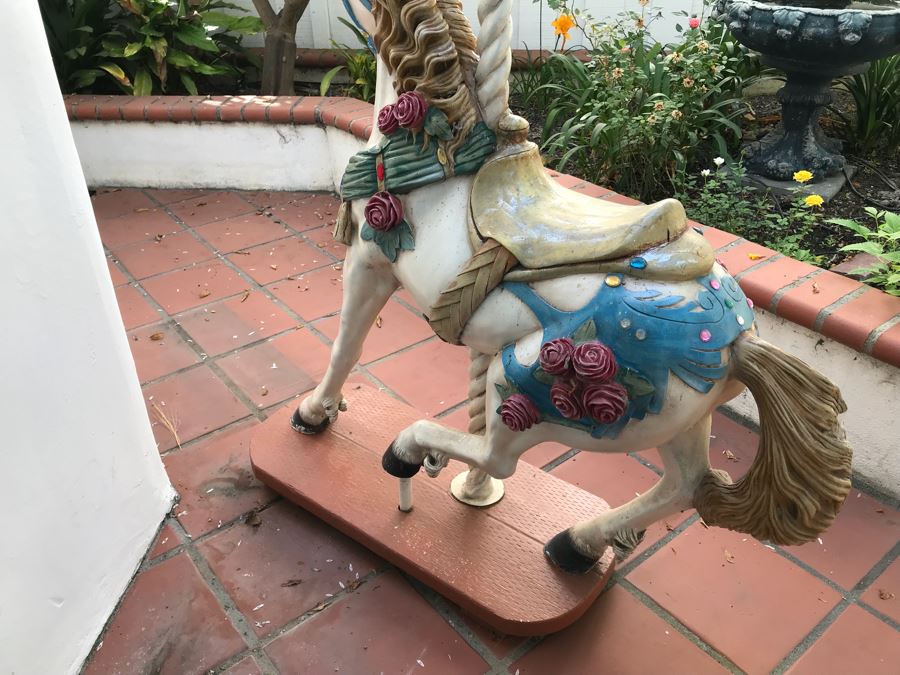 Full Size Resin Painted Carousel Horse With Stand By YAB [Photo 11]