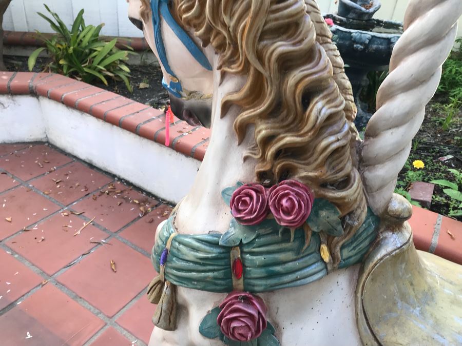 Full Size Resin Painted Carousel Horse With Stand By YAB [Photo 13]