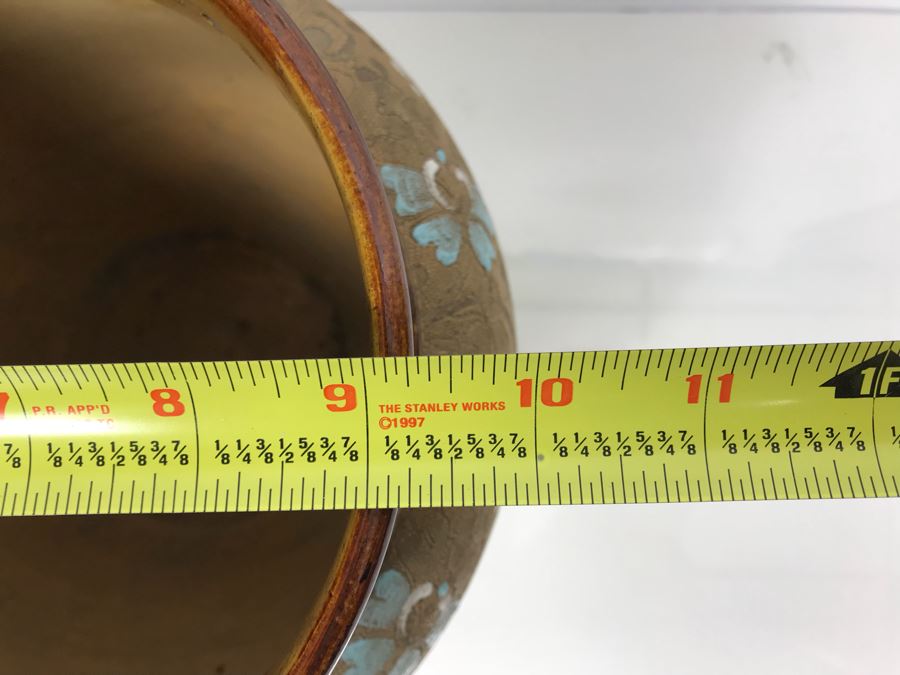 Antique Doulton Lambeth Pottery With Doulton & Slaters Patent Stoneware Jardiniere Floral Pattern 4091 8'H X 10'W [Photo 21]