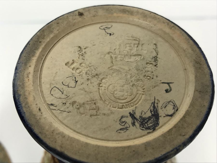 Pair Of Antique Royal Doulton England Vases Stoneware 6588 6'H [Photo 10]