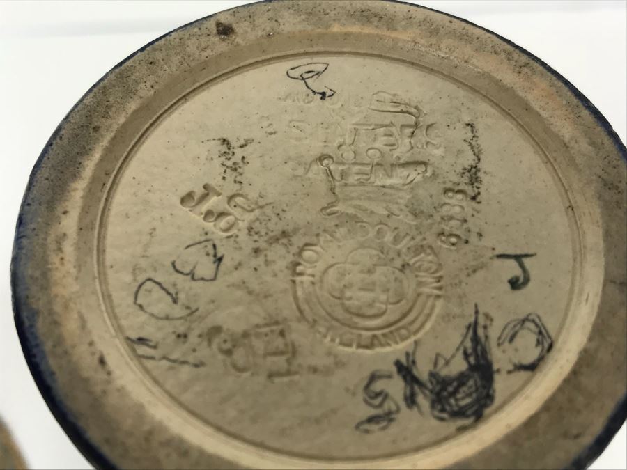 Pair Of Antique Royal Doulton England Vases Stoneware 6588 6'H [Photo 11]