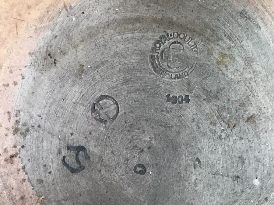 Antique Royal Doulton England Footed 3 Handled Pot Vase Cauldron Stoneware 1904 7'H X 8'W [Photo 13]