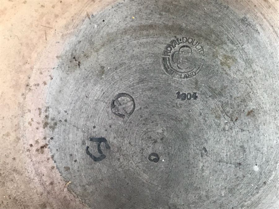 Antique Royal Doulton England Footed 3 Handled Pot Vase Cauldron Stoneware 1904 7'H X 8'W [Photo 3]