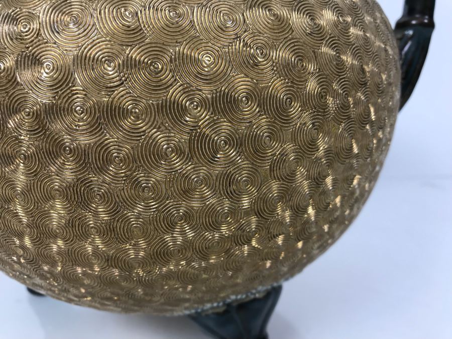 Antique Royal Doulton England Footed 3 Handled Pot Vase Cauldron Stoneware 1904 7'H X 8'W [Photo 16]