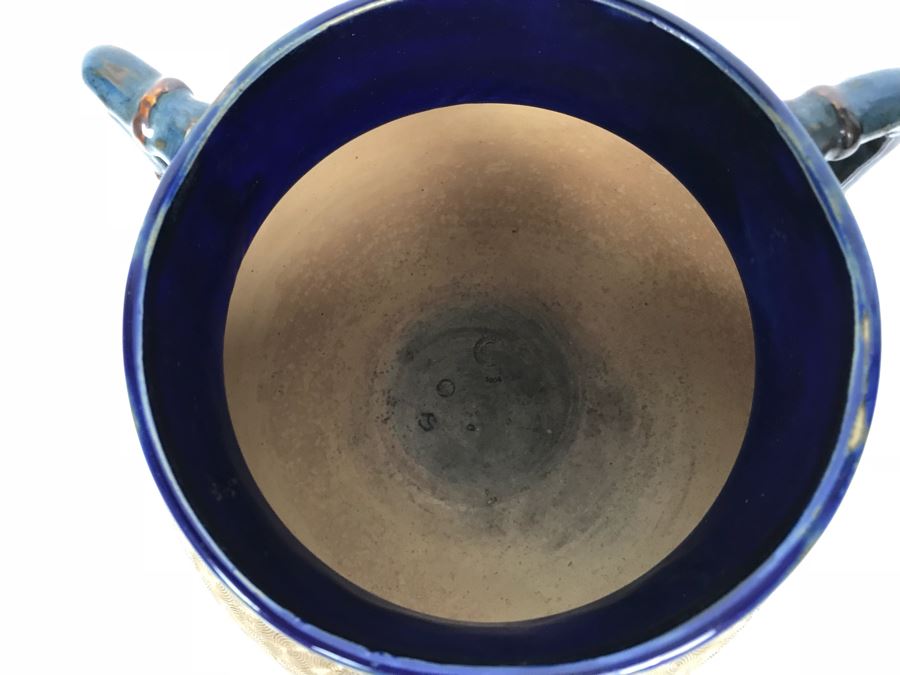Antique Royal Doulton England Footed 3 Handled Pot Vase Cauldron Stoneware 1904 7'H X 8'W [Photo 12]