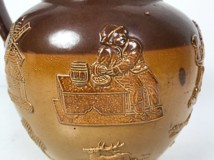 Antique Doulton Lambeth Stoneware Pitcher [Photo 4]