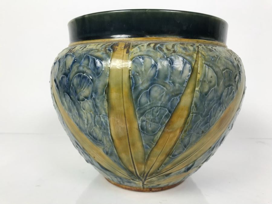 Antique Royal Doulton England Stoneware Jardiniere Pot 2092 6.25'H X 8'W [Photo 4]