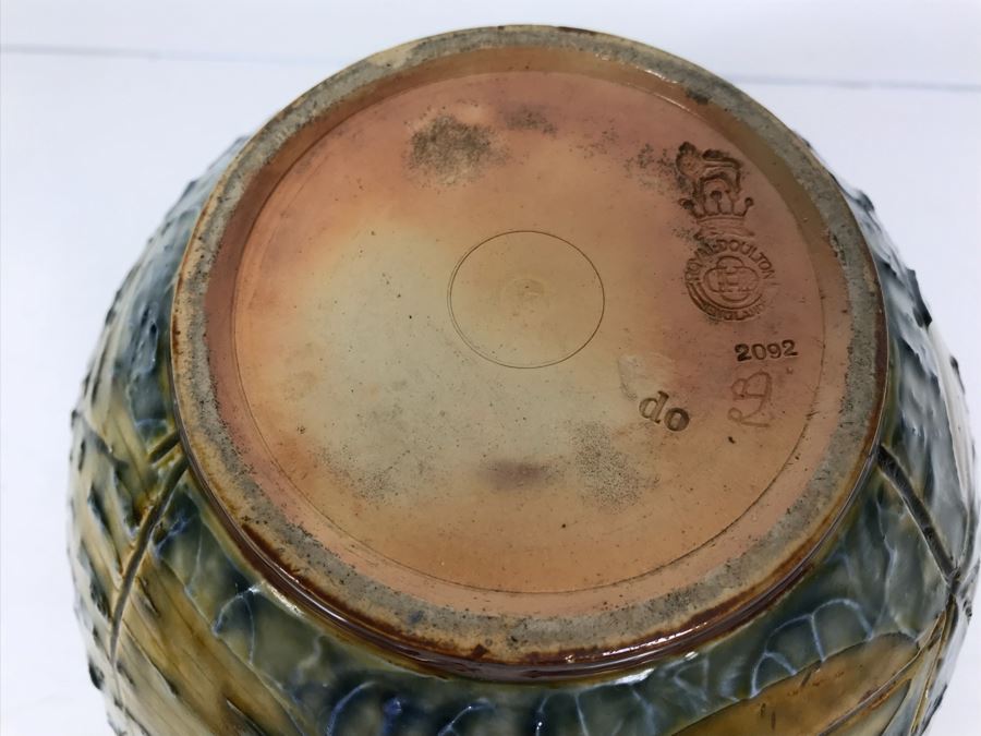 Antique Royal Doulton England Stoneware Jardiniere Pot 2092 6.25'H X 8'W [Photo 3]
