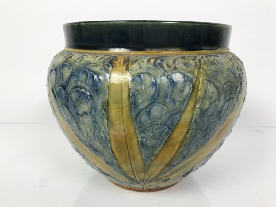 Antique Royal Doulton England Stoneware Jardiniere Pot 2092 6.25'H X 8'W [Photo 2]