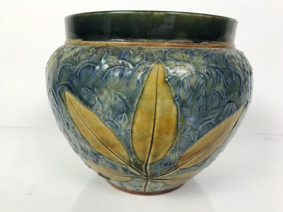 Antique Royal Doulton England Stoneware Jardiniere Pot 2092 6.25'H X 8'W [Photo 7]
