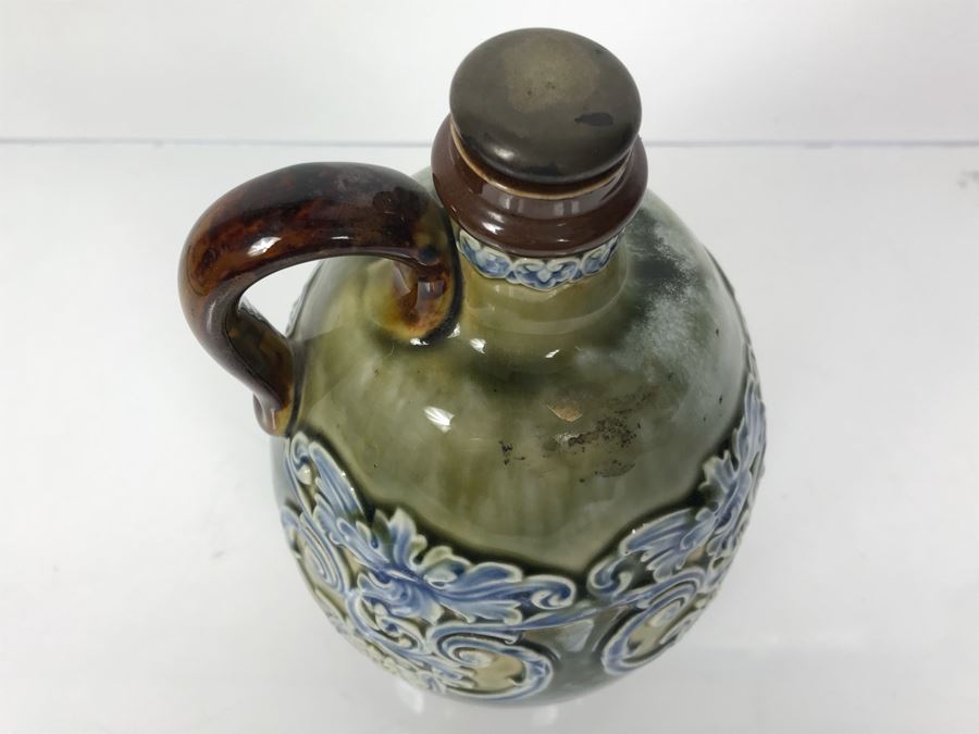 Antique Doulton Lambeth England Whiskey Jug With Stopper 9051 8.5'H [Photo 17]