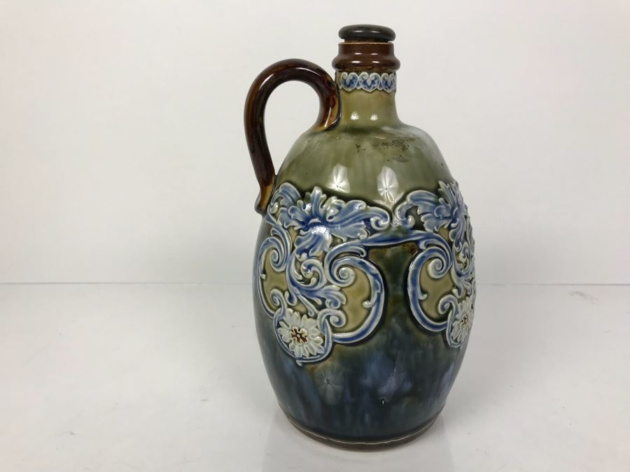 Antique Doulton Lambeth England Whiskey Jug With Stopper 9051 8.5'H [Photo 11]
