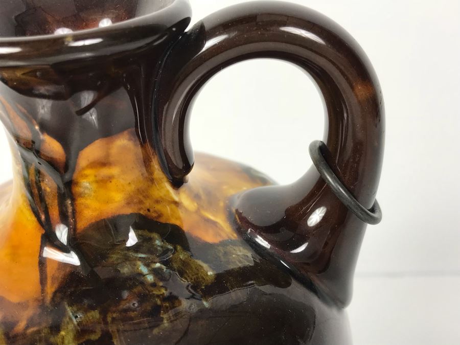 Antique Royal Doulton England Jug Witch Playing Flute Kingsware Pied Piper Flask [Photo 13]