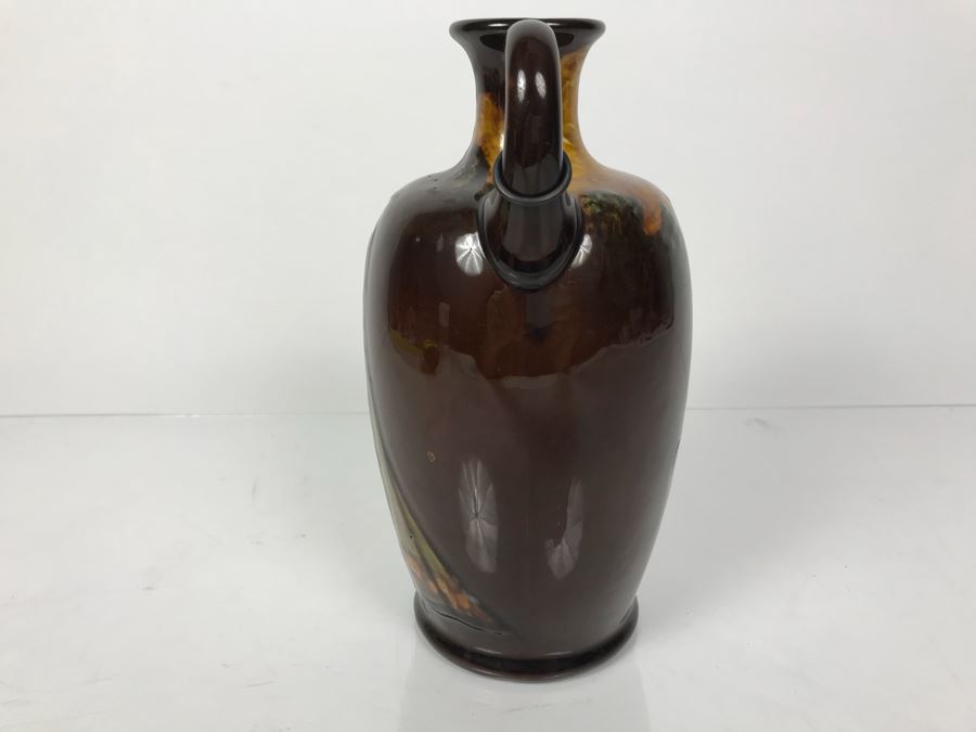 Antique Royal Doulton England Jug Witch Playing Flute Kingsware Pied Piper Flask [Photo 18]